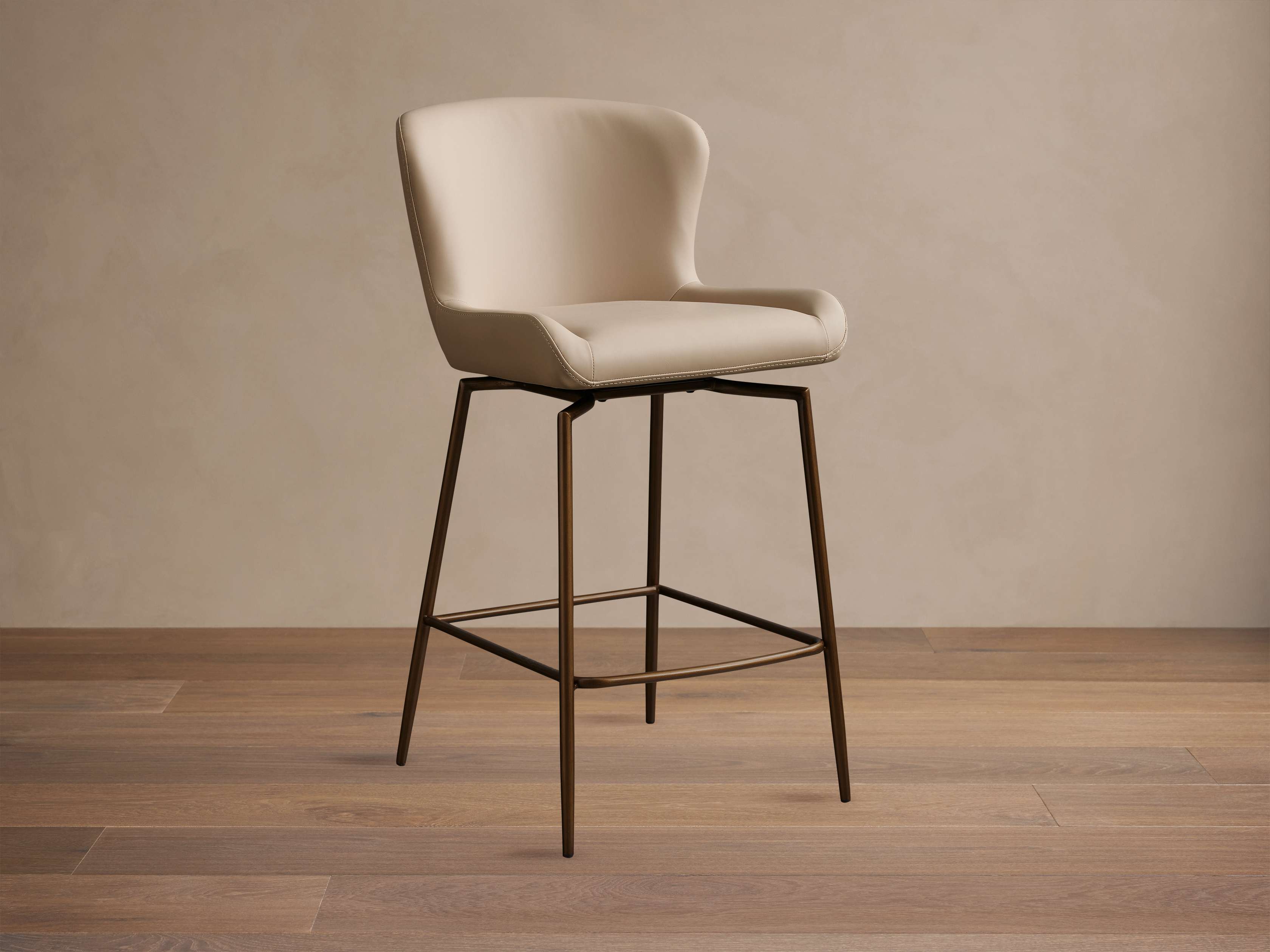 Kirsten Faux Leather Swivel Stool