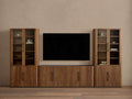 Piermont Modular Glass Media Cabinet Set