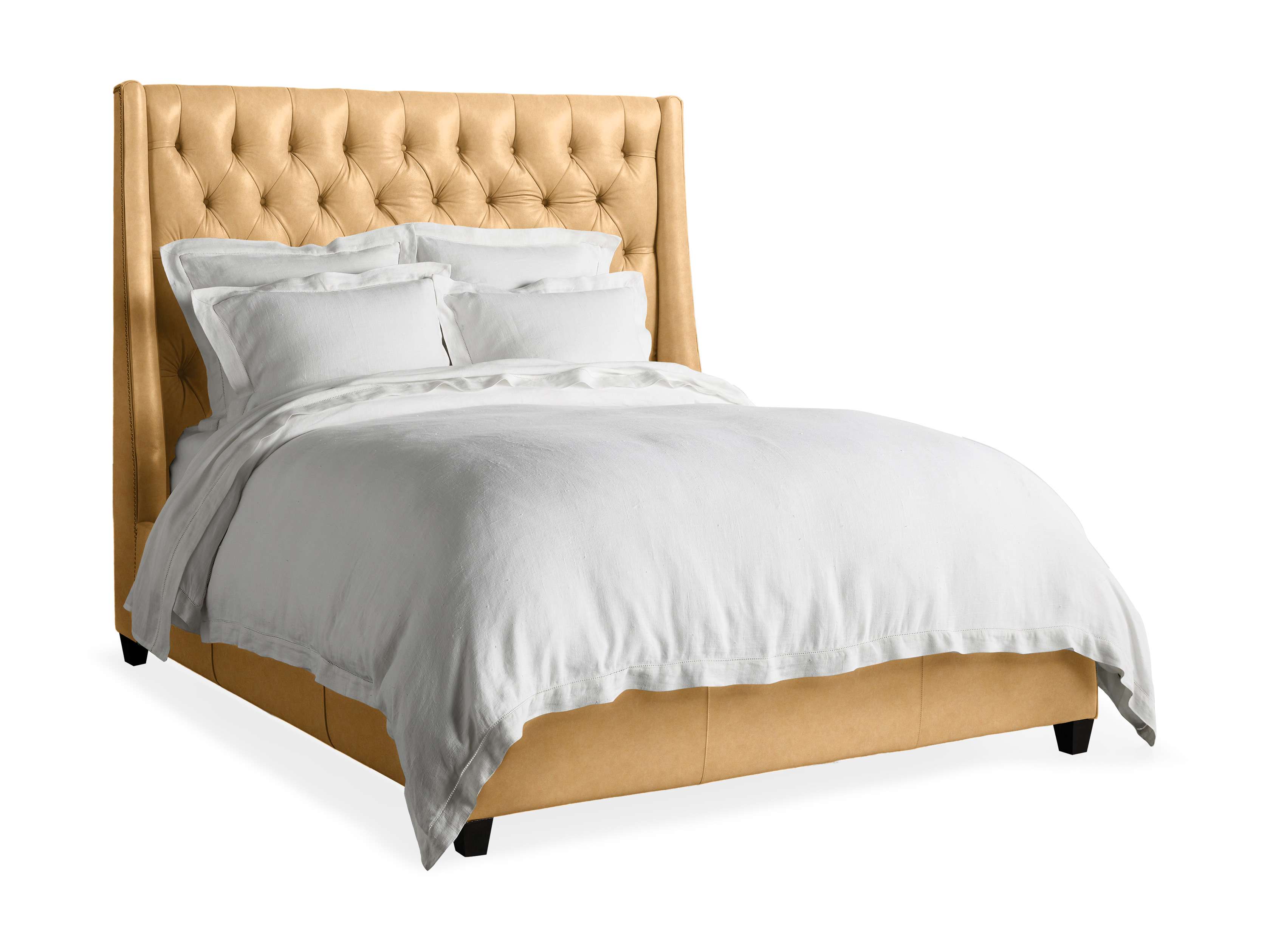 Devereaux Leather Tufted Bed